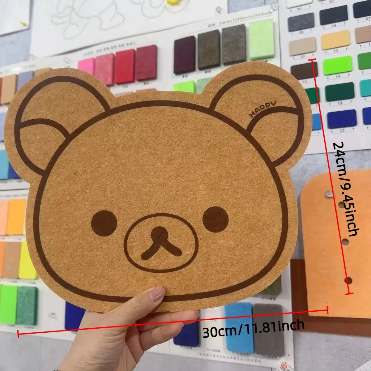 Bear Felt Message Board Wall Decor - Korean Style Sticky Note Board