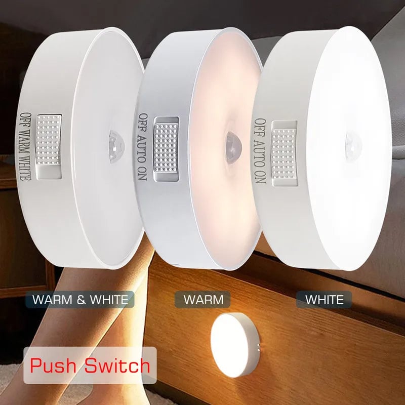 USB Rechargeable Motion Sensor LED Night Light for Kitchen Bedroom