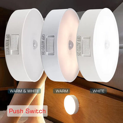 USB Rechargeable Motion Sensor LED Night Light for Kitchen Bedroom