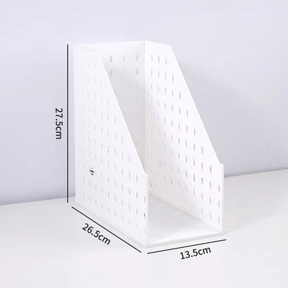 Vertical File Storage Rack Desktop Book Organizer Filing Frame
