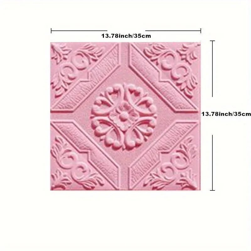 3D Self Adhesive Waterproof Ceiling Wallpaper 35x35cm Tiles 5-10pcs