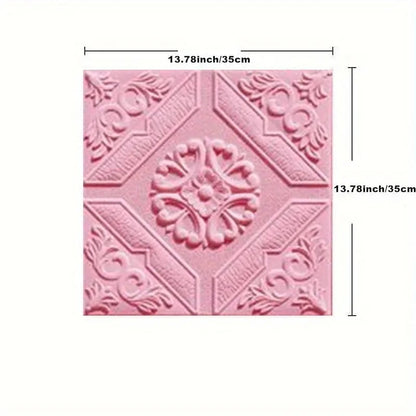3D Self Adhesive Waterproof Ceiling Wallpaper 35x35cm Tiles 5-10pcs