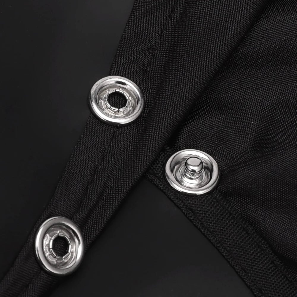 Waterproof Silicone Neckline Hairdressing Cape Black Barber Gown