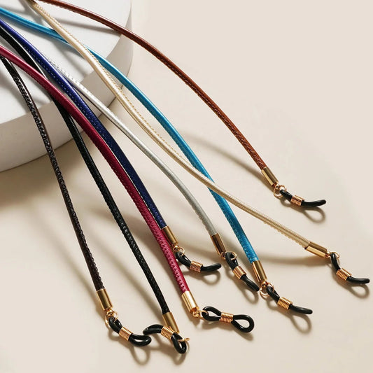 Braided Leather Sunglasses Lanyard Strap - Eyeglass Chain Cord