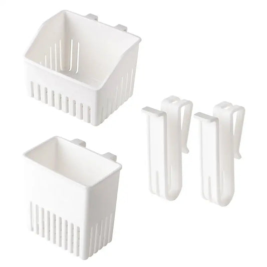 Wall Mount Silverware Drying Basket - Plastic Kitchen Utensil Holder