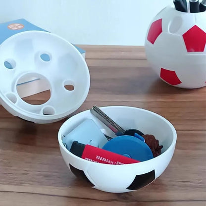 Football Shaped Pen Holder - Multifunctional Desktop Storage Box