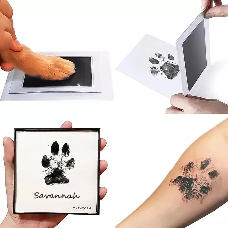 Ink Pad Kit for Pet Paw Prints & Baby Handprints - Safe DIY