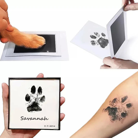 Ink Pad Kit for Pet Paw Prints & Baby Handprints - Safe DIY