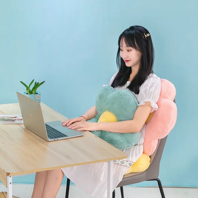 Round Thick Soft Nap Cloth Floor Cushion - Winter Chair Pillow