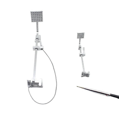 1:12 Scale Dollhouse Bathroom Showerhead & Faucet Miniature Set