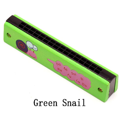 Wooden 10 Hole Harmonica Kids Educational Musical Instrument Toy