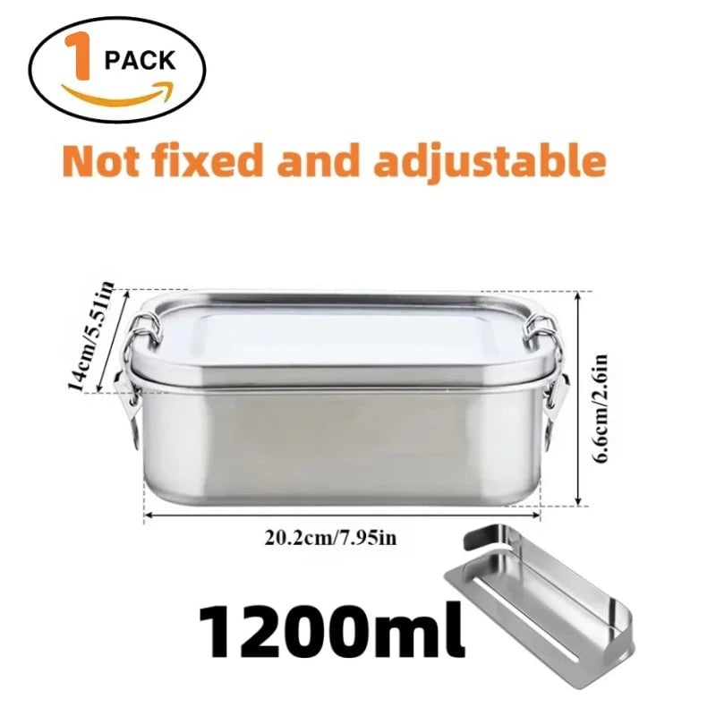 304 Stainless Steel Bento Lunch Box - Airtight BPA-Free Adult