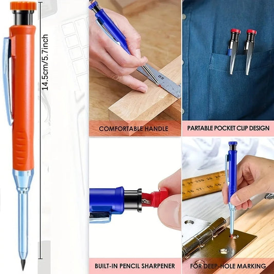 2.8mm Mechanical Carpenter Pencils Set 16 Refills Construction