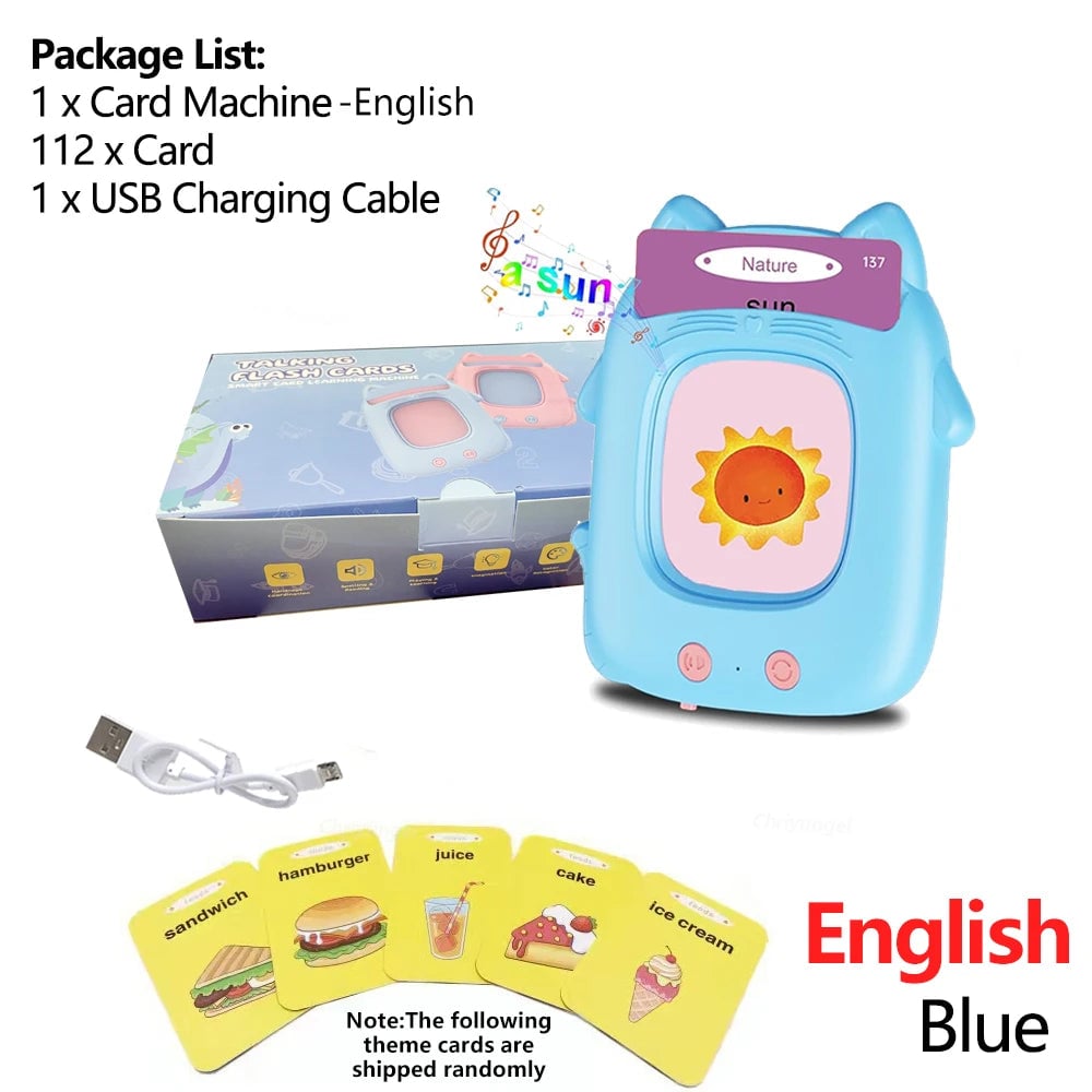 Multilingual Talking Flashcards Machine - English Spanish Italian Arabic
