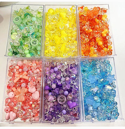 Acrylic Beads 10/30g Heart Bow Flower 8 Styles DIY Jewelry Making