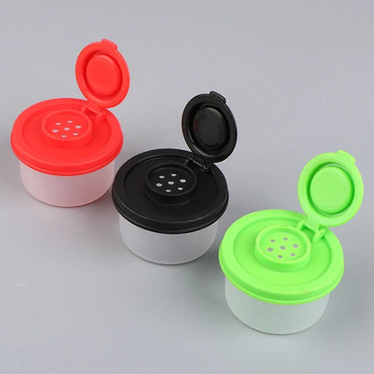 Mini Salt Pepper Shaker Set - Clear Plastic Travel Spice Jars