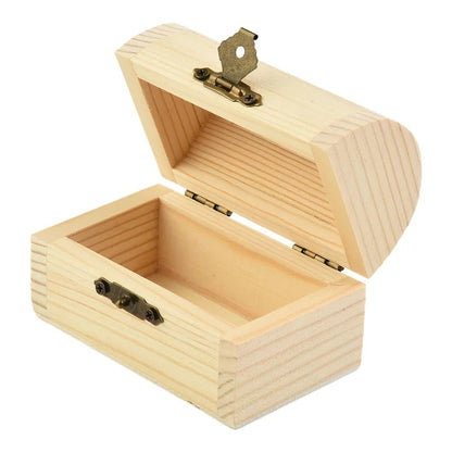 Wooden Craft Box Jewellery Storage Trinket Keepsake Organizer
