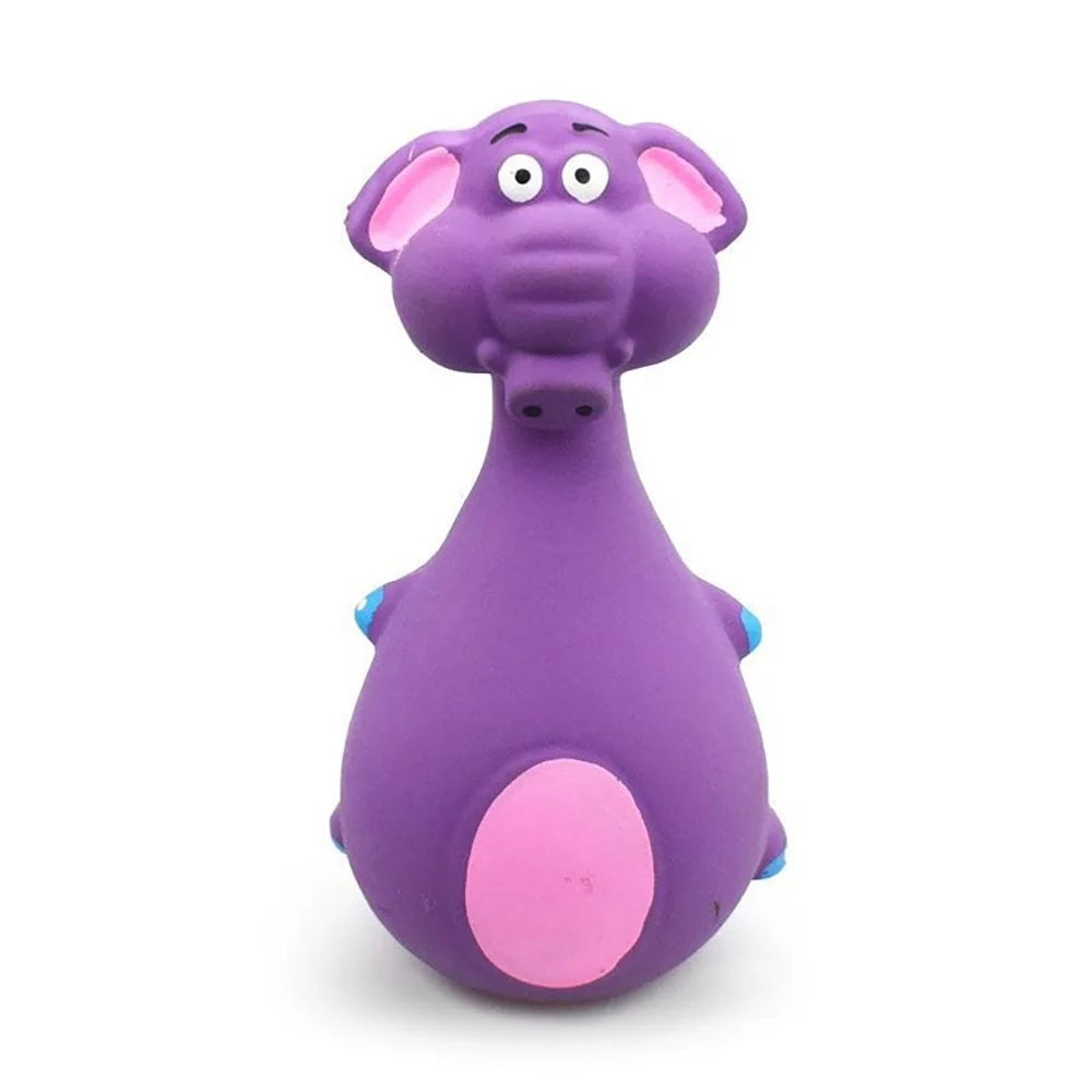 Rubber Teddy Bear Dog Chew Toy - Teeth Cleaning Voice Squeaker