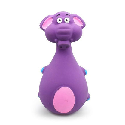Rubber Teddy Bear Dog Chew Toy - Teeth Cleaning Voice Squeaker