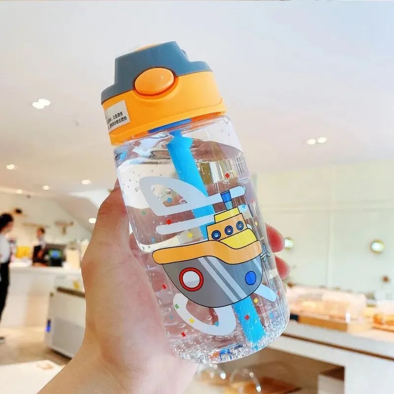 Plastic Straw Water Cup - Duckbill Spout Design for Kids & Adults