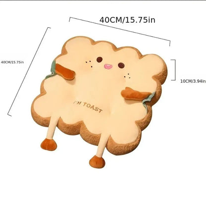 Memory Foam Bread Toast Cushion - Simulation Pillow Sofa Chair Pad