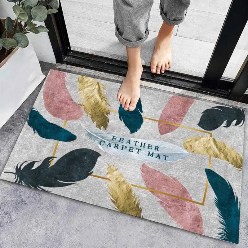 Super Absorbent Anti-Slip Door Mat - Modern Bathroom Floor Carpet