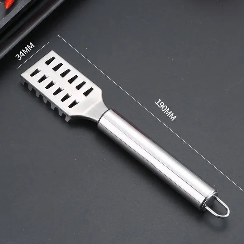 Stainless Steel Fish Scale Scraper Knife - Sawtooth Filleting Tool
