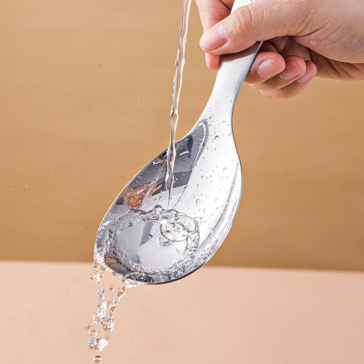 304 Stainless Steel Non-Stick Rice Spoon Anti-Scald Handle Cooker