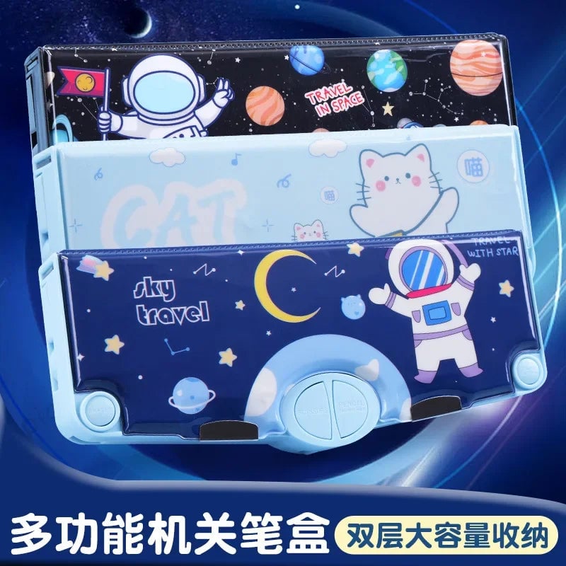Astronaut Pencil Case 6-Piece Set Large Capacity Multifunctional