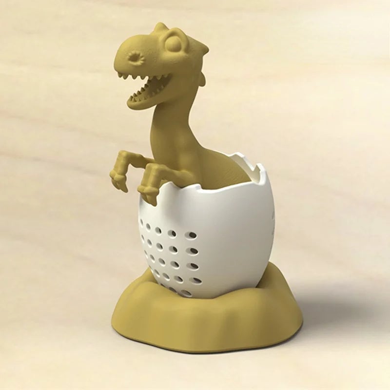 Reusable Silicone Dinosaur Tea Infuser Strainer Coffee Filter