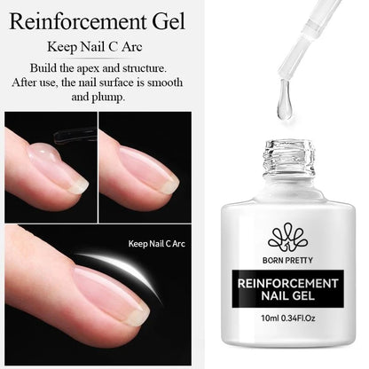 10ml UV LED Base Top Coat Rubber Reinforcement Gel - Soak Off Formula