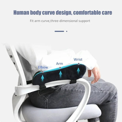 Memory Foam Office Chair Armrest Pads - Ergonomic Elbow Support