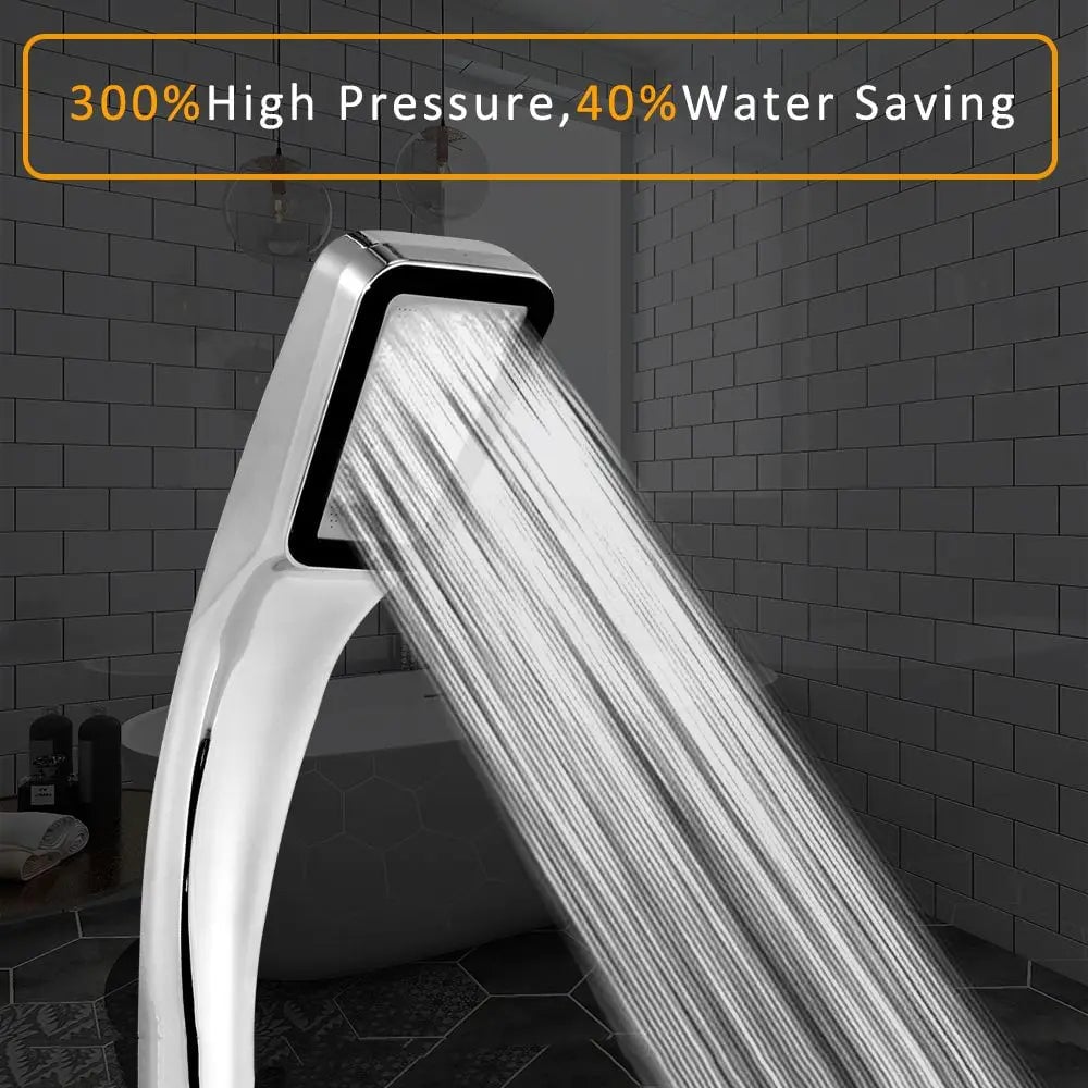 300 Hole Water Saving Rainfall Showerhead - High Pressure Bath Nozzle