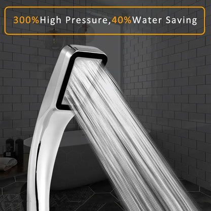 300 Hole Water Saving Rainfall Showerhead - High Pressure Bath Nozzle