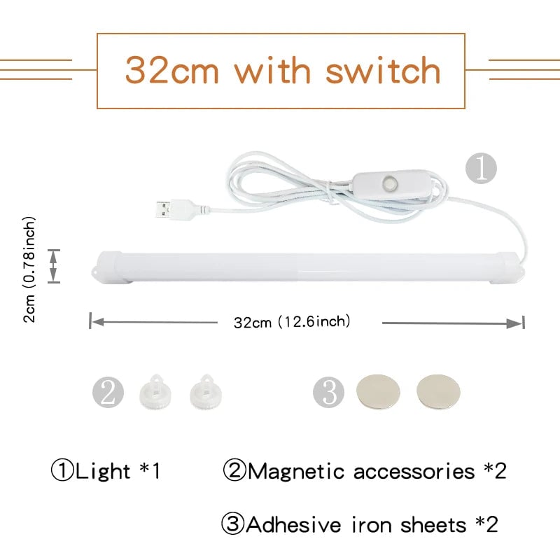 USB Magnetic LED Desk Lamp Eye Protection Study Reading Light