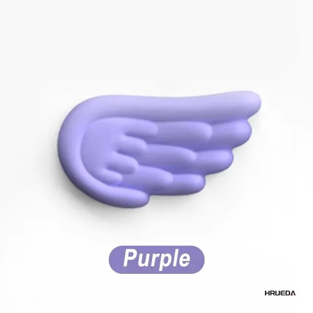 Memory Foam Ergonomic Keyboard Mouse Wrist Rest Pad Set Angel Wing
