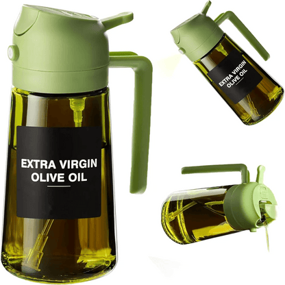 470ml Glass Oil Sprayer - 2-in-1 Olive Oil Dispenser & Spray Bottle