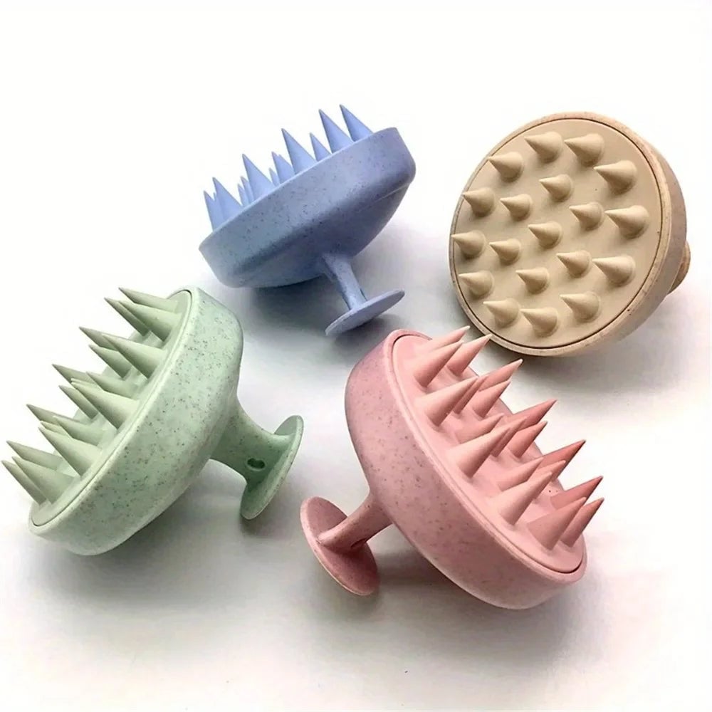 Silicone Shampoo Brush Scalp Massage Comb Hair Washing Tool