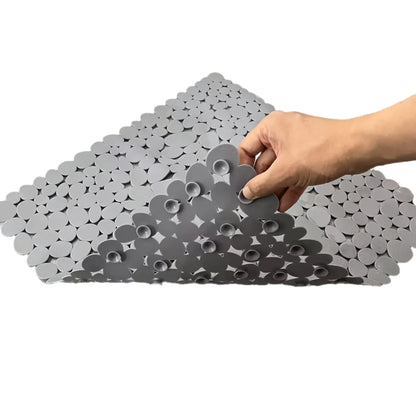 Square Non Slip Shower Mat 53x52cm Suction Cups Drain Holes Bath