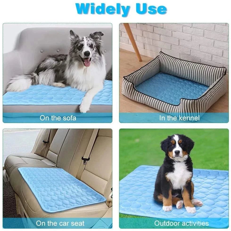 Self-Cooling Pet Mat - Washable Dog Cat Bed Blanket S/M/L Sizes