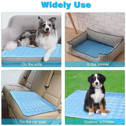 Self-Cooling Pet Mat - Washable Dog Cat Bed Blanket S/M/L Sizes