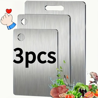 3pcs Stainless Steel Cutting Boards BPA-Free Dishwasher Safe