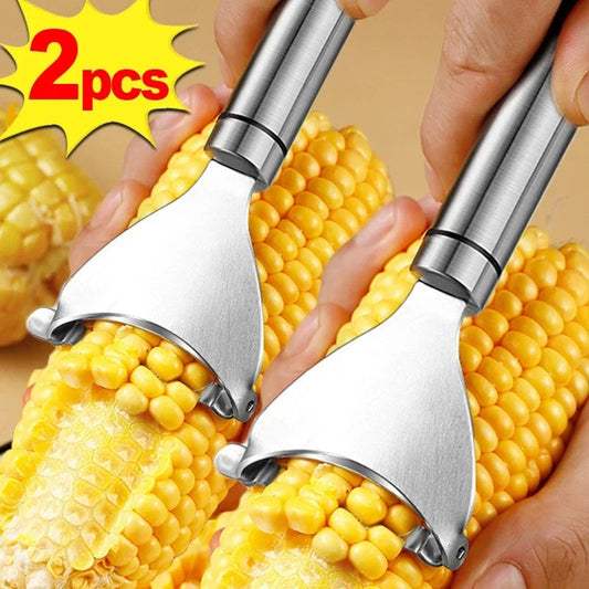 Stainless Steel Serrated Corn Peeler Stripper Cob Shaver Tool
