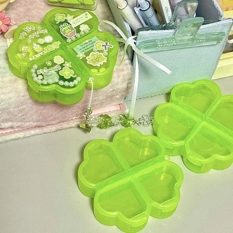 4-Compartment Daily Pill Organizer Box - Durable Plastic Storage