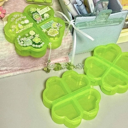 4-Compartment Daily Pill Organizer Box - Durable Plastic Storage