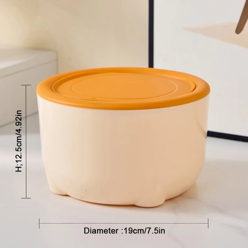 Mini Desktop Trash Bin - Portable Small Waste Can for Car & Office