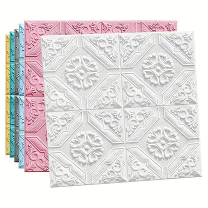 3D Self Adhesive Waterproof Ceiling Wallpaper 35x35cm Tiles 5-10pcs