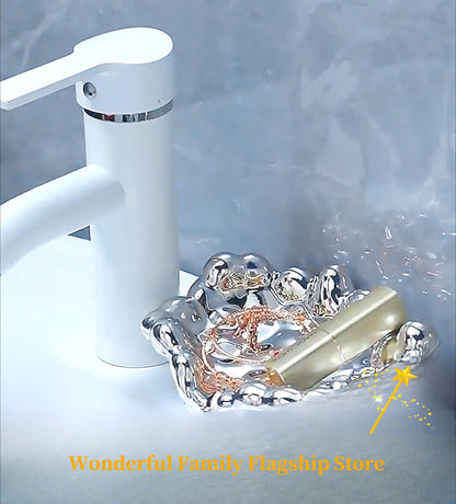 Cloud Shape Self-Draining Plastic Soap Dish - Bathroom Shower Tray