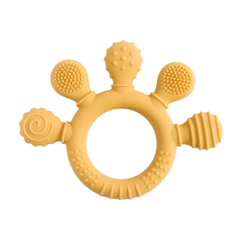 Food Grade Silicone Baby Teether BPA Free Sensory Rattle Toy