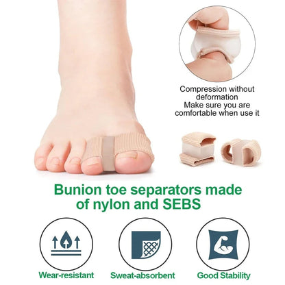 Gel Bunion Toe Separator with Fabric Lining - Silicone Spacer